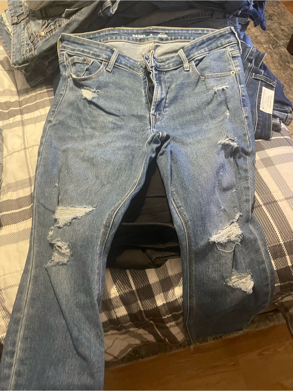 Old Navy Light Blue Ripped Boyfriend Jeans